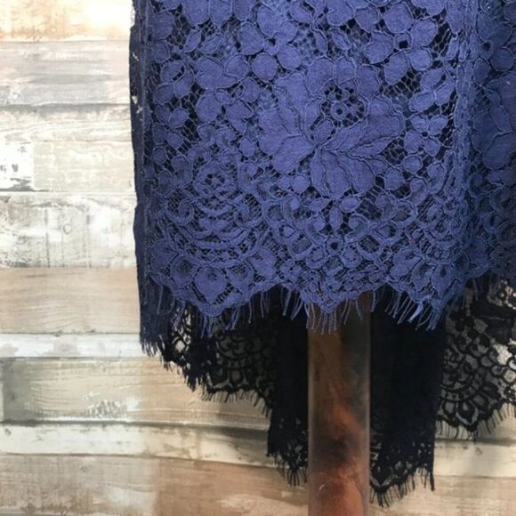 NWOT Isaac Mizrahi Live! Petite Hi-Low Lace Maxi Dress | Size LP - Picture 6 of 15